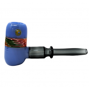 6" Assorted Wig Wag Stripe Hammer Bubbler Hand Pipe - (Pack of 2) [ZD235]